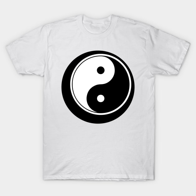 Peace Symbol Dark Yin Yang T-Shirt by Mellowdellow